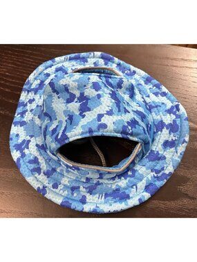 Coleman Pooch Chill Cooling Pet Dog Hat Adjustable Strap Med Large Blue White